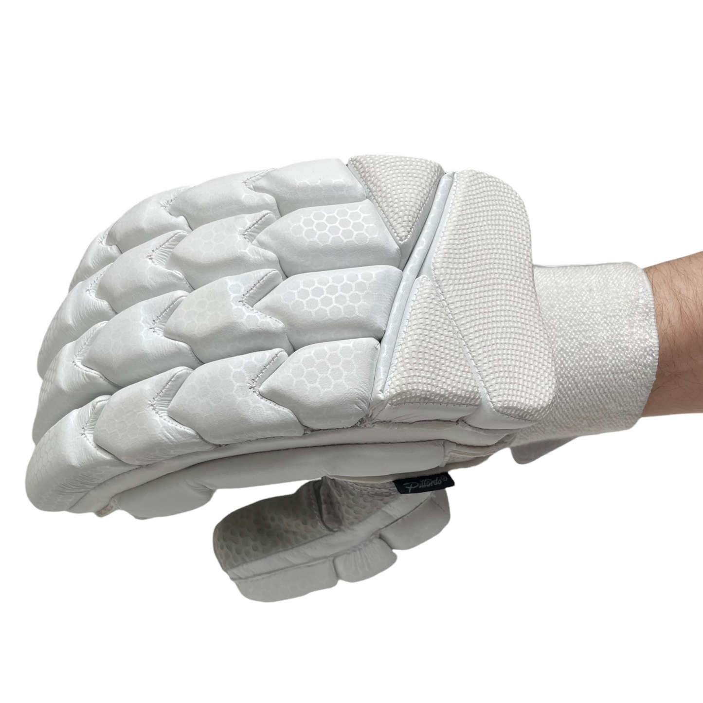 Premium cricket batting glove. Lightweight professional protection.  Comfortable, Pittard leather, Carbon Design. Minimalist look. Towelling wrist strap. RH & LH. Custom Cricket 201. Cricket shop store Brighton & Hove East Sussex.  Appointment only.  Next day delivery. Same day collection.